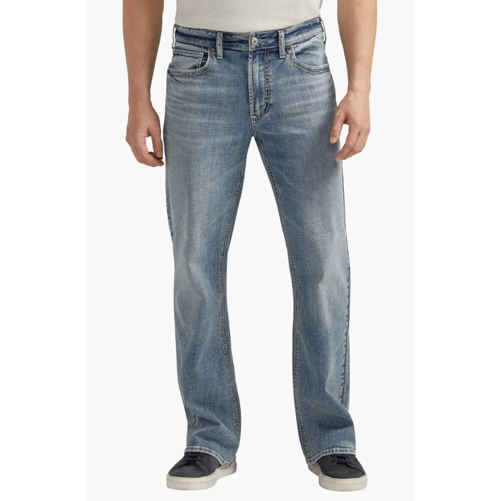 Silver Men's Zac Straight Leg Jeans Light Wash‎ Size 38 (Inseam 28.5") Mid-Rise